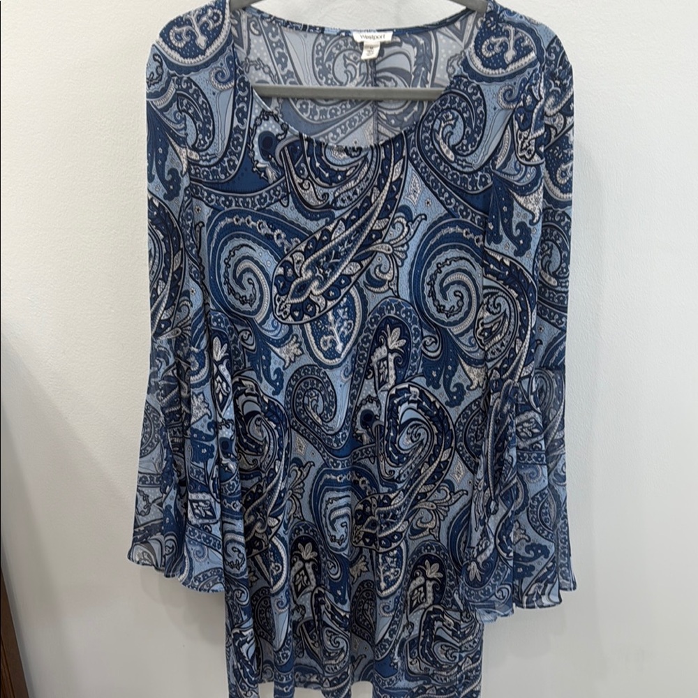 Paisley Blue Women's Top